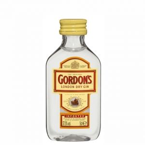 12 mignon GORDONS LONDON GIN Dry 5 cl.